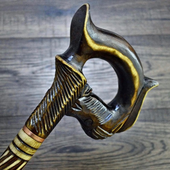 Cane Walking Stick Cane Reed Stick Wooden Handmade Carving (Horse Black) - Picture 5 of 10